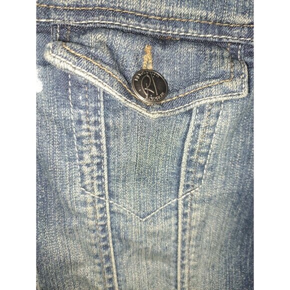 Y2K Revolution by Ricki's Streetwear Denim Lightweight Button Front Jacket Sz M - Picture 2 of 15